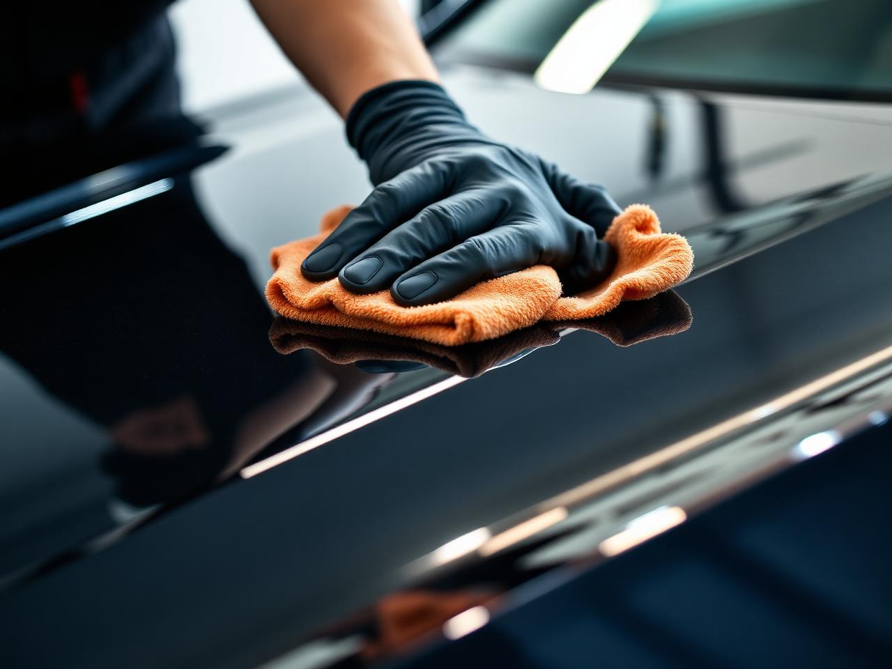 Hand wash finish on a freshly detailed car